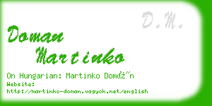 doman martinko business card